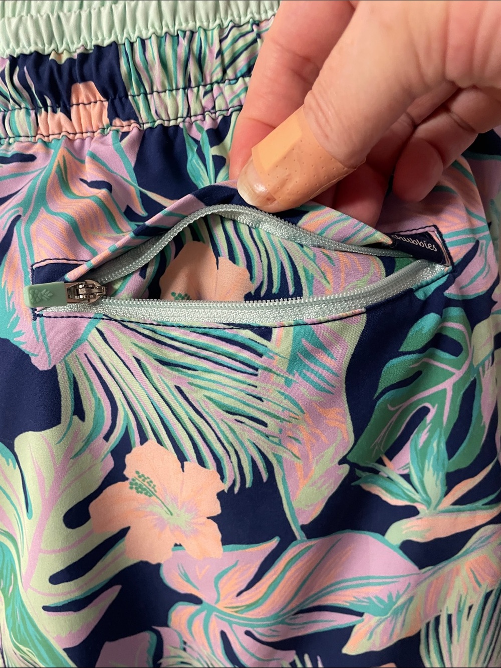Chubbies The Night Faunas stretch swim trunks tropical leaf print men’s large - Picture 8 of 15